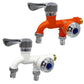 📢📢 1+1 gratis🚰 Dubbele kunststof waterkraan | 1 ingang, 2 uitgangen | twee onafhankelijke bedieningskleppen | vorst- en hittebestendig | lekvrije keramische cartridge | multifunctionele adapter voor wasmachine en vaatwasser