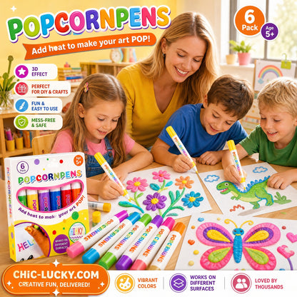 💥Laatste Dag Koop 1 Krijg 1 GRATIS!!🎁🔮Magische Pen – Teken 3D in één streep!🎄DIY Bubbel-Popcorn Tekenpennen 🔥