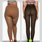 📢📢 50% KORTING!! 🧦 Dames legging met fleecevoering – ondoorzichtige fake-transparante thermopanty met hoge taille en voetjes