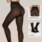 📢📢 50% KORTING!! 🧦 Dames legging met fleecevoering – ondoorzichtige fake-transparante thermopanty met hoge taille en voetjes
