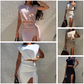 💥Elegante top en rokset met hoge split voor dames