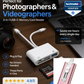 📢📢 50% KORTING!!📷 Draagbare MicroSD-kaartlezer – USB-C & iPhone, USB 3.0, dubbel slot, SD/TF, voor iPhone/iPad/Android, 2-weg sync & trailcamera-viewer