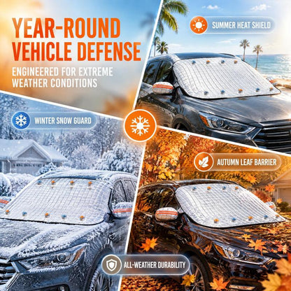📢📢 50% KORTING❄️ Dikke Gewatteerde Voorruithoes tegen Sneeuw & Vorst – Waterdichte IJs- & Zonbescherming voor Alle Seizoenen | Met Spiegelhoezen & Zuignapbevestiging | Stof- & UV-bescherming | Voor Sedans, SUV's & Trucks | Nooit Meer Ochtendkrabben