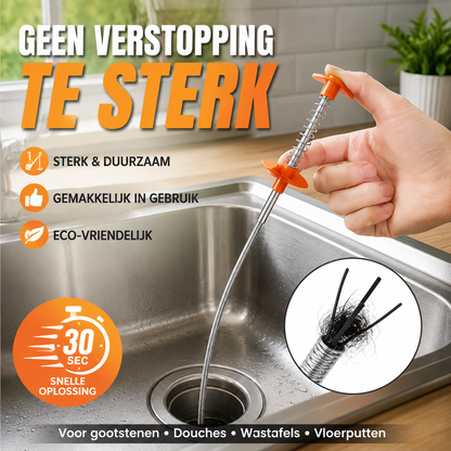 ✨💪 Buigzame flexibele grijper met 4 klauwen | Multifunctioneel opraanggereedschap voor gootsteen, afvoer, toilet en kattenbak