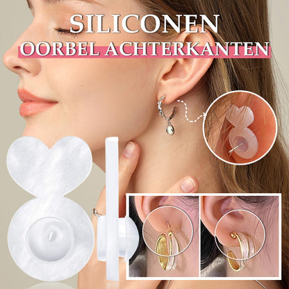 Sterke Ondersteuning Siliconen Oorbel Achterkanten