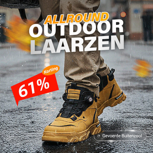 🔥45% korting🔥Heren outdoor werkschoenen met draaibare gesp (waterdicht, antislip, comfortabel en ademend)