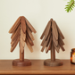 🎁 Sinterklaasactie: 50% korting🌳 Set decoratieve onderzetters van beschilderd hout in natuurlijke boomvorm