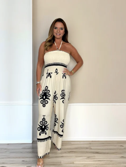 Tube Top Jarretel Jumpsuit