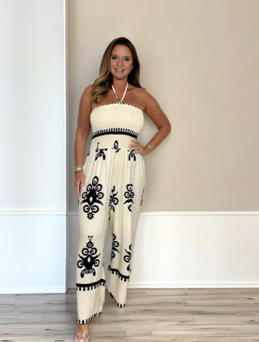 Tube Top Jarretel Jumpsuit