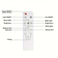 2-in-1 Draagbare plafondventilator & lamp met afstandsbediening