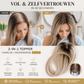 💇‍♀️Echt mensenhaar rechte clip-in haarpieces voor dun haar, ademende basis, lichtgewicht haarextensies voor hete zomer.