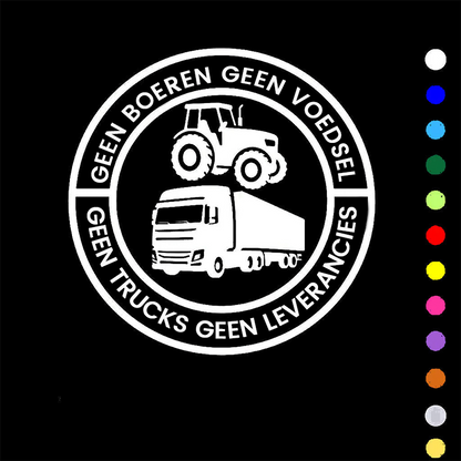 🎅Kerstuitverkoop 50% korting💕🔥Zonder boeren geen voedsel, zonder vrachtwagens geen leveringen Vinyl sticker – Sticker van 140 mm