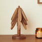 🎁 Sinterklaasactie: 50% korting🌳 Set decoratieve onderzetters van beschilderd hout in natuurlijke boomvorm