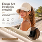 🎁✨Elegante opvouwbare zonnehoed voor dames met UPF 50+ – Brede katoenen buckethoed met nekflap en verstelbare band 🌞 | Inpakbaar, ademend en strandklaar