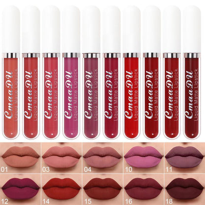 💄Set van 10 – Hydraterende matte lippenstift, langhoudend en waterbestendig