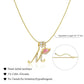 💝 Gouden Of Zilveren Hartje Letterhanger | Dainty & Waterproof Dagelijks Te Dragen Ketting | Attent Cadeau Voor Haar Voor Valentijnsdag Of Verjaardag