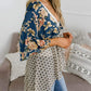 🌸 Nieuw Binnen! Floral Kimono met Ruches en Strik – Luchtig, Los & Boho Chic | Tijdelijk 49% KORTING – OP = OP