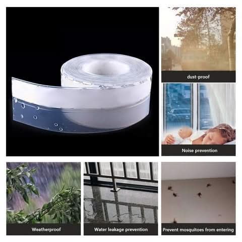 📢📢 1+1 gratis🚪 Zelfklevende transparante siliconen tochtstrip voor deuren en ramen – geluiddempend, stootvast en kierdicht, ook voor de onderkant van de deur.