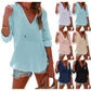 ⏰Tijdelijke korting - 50% Korting🏖️Vrouwen Oversized Kapuzen Beach Cover Up - Langermelige V-hals T-shirt met zakken