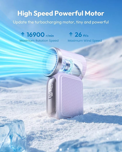 💨 Mini handventilator met LED-scherm | 6 standen, 10,7 uur lang koel | Lichtgewicht – neem je overal mee naartoe