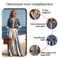 🎁Nieuw: 50% korting 💥 2-delige set voor dames: gestreept blouse + wijde broek