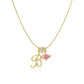 💝 Gouden Of Zilveren Hartje Letterhanger | Dainty & Waterproof Dagelijks Te Dragen Ketting | Attent Cadeau Voor Haar Voor Valentijnsdag Of Verjaardag