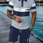 🔥 Heren casual set met korte mouwen, sportieve strandmode voor de zomer, ruitpatroon, slim-fit, boven de knie.