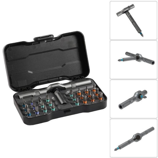 🛠️ Magnetische ratelschroevendraaierset, S2-stalen precisieschroevendraaierset – Verwijderbare zelfmontage-schroevendraaierset voor meubelmontage en reparatie – Cadeau voor doe-het-zelvers