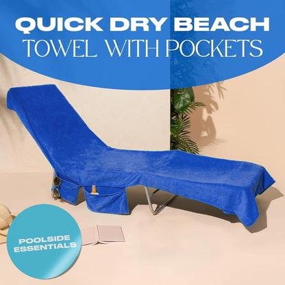 🏖️Zomer Hot Sale 50% KORTING🌞Ligstoel Handdoek in Tas met Opbergvakken🌊