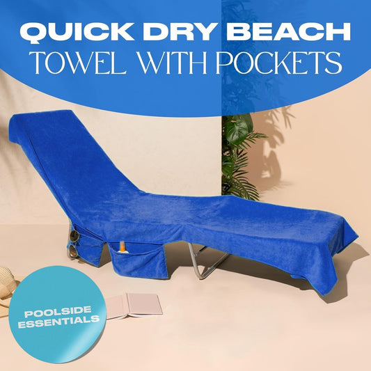 🏖️Zomer Hot Sale 50% KORTING🌞Ligstoel Handdoek in Tas met Opbergvakken🌊
