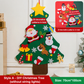 🎅Xmas Hot Sale - 50% KORTING!🎄DIY vilten kerstboom voor kinderen – 32 herbruikbare ornamenten + kerstverlichting