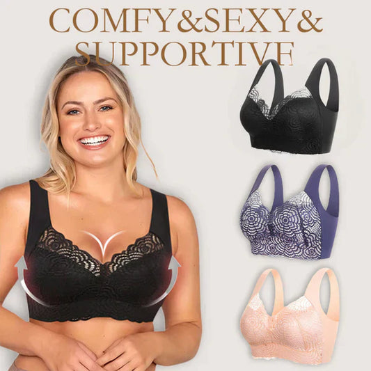 🌿【SECOND SKIN】CLOUD LIFT BRA SET | 3-delige naadloze & beugelvrije set | Anti-slip grip en ademend 🌸