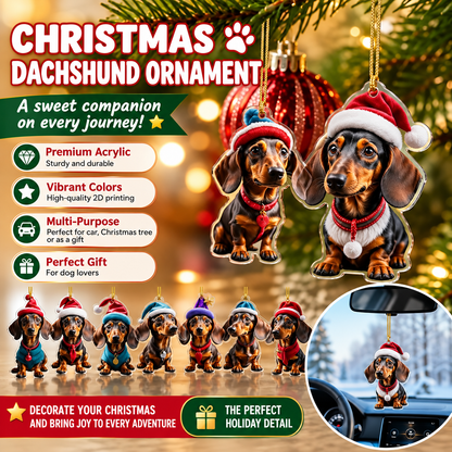 📢📢 50% KORTING🎄🐶 Set van 7 kerstboomhangers in de vorm van puppy's.
