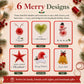📢📢 50% KORTING🎄 Merry & Bright Kerst-DIY-kit (6 stuks) – Compleet knutselpakket voor zelfgemaakte kerstdecoratie | Ideaal voor een vrolijke feestmaand