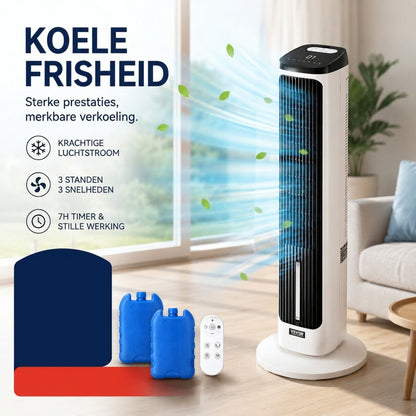Draagbare USB-torenventilator met 3 snelheidsstanden