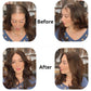 💇‍♀️Echt mensenhaar rechte clip-in haarpieces voor dun haar, ademende basis, lichtgewicht haarextensies voor hete zomer.