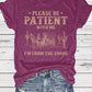 👕I'M From 1900S✨ Vintage Letter Print Ronde Hals T-Shirt voor Vrouwen