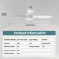 2-in-1 Draagbare plafondventilator & lamp met afstandsbediening