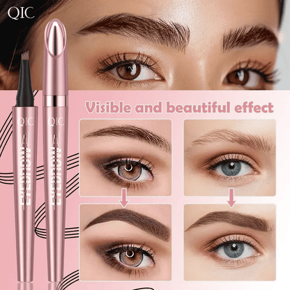 🥳1+1 gratis ✨Waterdichte micro-vork wenkbrauwpotlood – langhoudende brow pen voor natuurlijke haarstreken, vlekbestendig & perfect voor dagelijks gebruik en soft glam