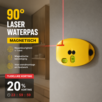 📢📢 50% KORTING!!📐 90° Elektronische Laserwaterpas | Rood/Groen Licht | Zelfnivellerend | Parallelle Lijnen | Draagbaar voor de Bouw