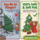 🎅Xmas Hot Sale - 50% KORTING!🎄DIY vilten kerstboom voor kinderen – 32 herbruikbare ornamenten + kerstverlichting