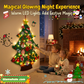🎅Xmas Hot Sale - 50% KORTING!🎄DIY vilten kerstboom voor kinderen – 32 herbruikbare ornamenten + kerstverlichting