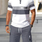 🔥 Heren casual set met korte mouwen, sportieve strandmode voor de zomer, ruitpatroon, slim-fit, boven de knie.
