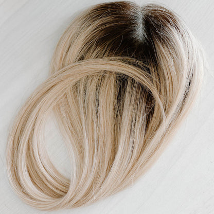 💇‍♀️Echt mensenhaar rechte clip-in haarpieces voor dun haar, ademende basis, lichtgewicht haarextensies voor hete zomer.