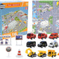 📢📢 50% KORTING!! ⏰🚗Adventskalender voor jongens: speelgoedsets met bouwvoertuigen van lichtmetaa