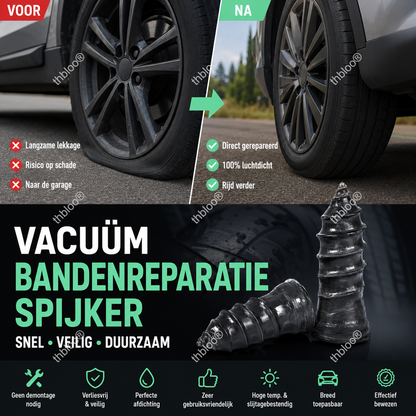 🔧 NU 50% KORTING! 🚗 Vacuüm bandenreparatiespijker – verliesvrij en efficiënt, perfecte afdichting en eenvoudig te bedienen – geen bandendemontage nodig ✨