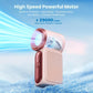 💨 Mini handventilator met LED-scherm | 6 standen, 10,7 uur lang koel | Lichtgewicht – neem je overal mee naartoe