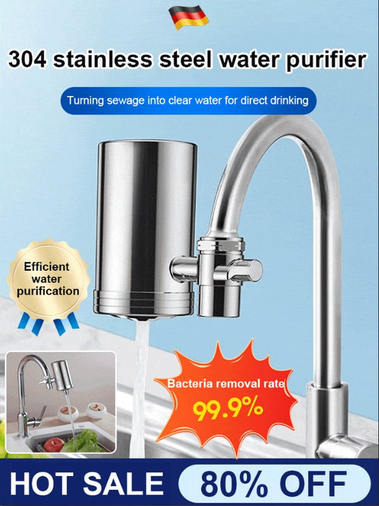 🎁Uitverkoop 50% UIT🔥 Installatievrije roestvrijstalen waterzuiveraar voor huishoudelijke kranen