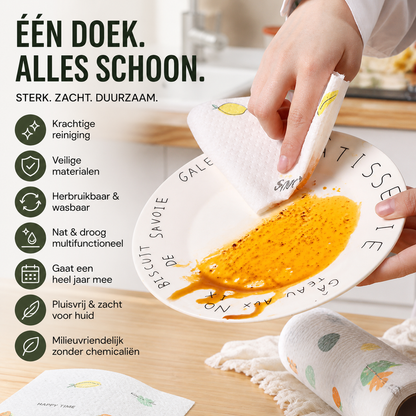 Herbruikbare Keuken Schoonmaakdoek Ontvettingsdoeken