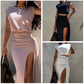 💥Elegante top en rokset met hoge split voor dames